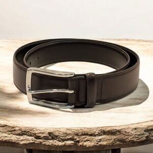 Monte Rosso Brown Leather Belt